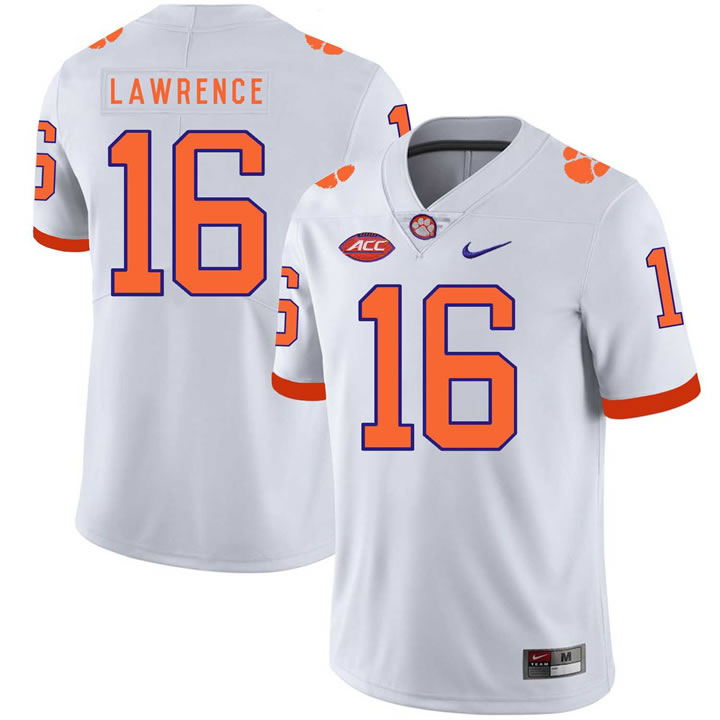 Clemson Tigers 16 Trevor Lawrence White Nike College Football Jersey Dzhi,We sell and wholesale Clemson Tigers 16 Trevor Lawrence White Nike College Football Jersey Dzhi on line form chian!